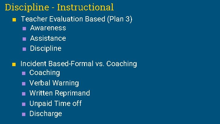 Discipline - Instructional ■ Teacher Evaluation Based (Plan 3) ■ Awareness ■ Assistance ■