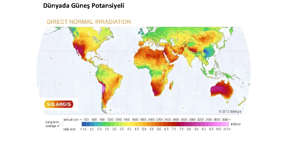 Dünyada Güneş Potansiyeli 