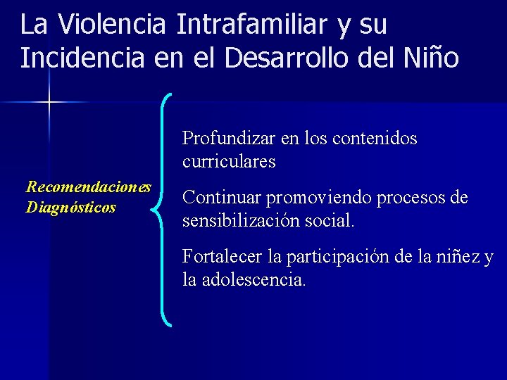 La Violencia Intrafamiliar y su Incidencia en el Desarrollo del Niño Profundizar en los