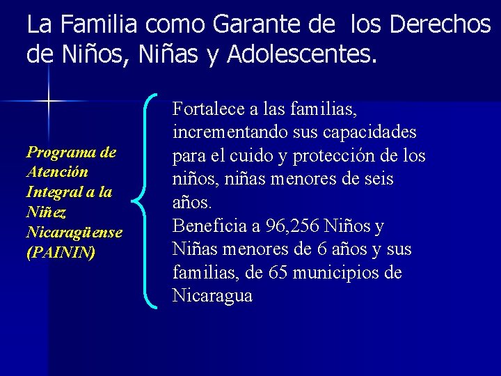 La Familia como Garante de los Derechos de Niños, Niñas y Adolescentes. Programa de