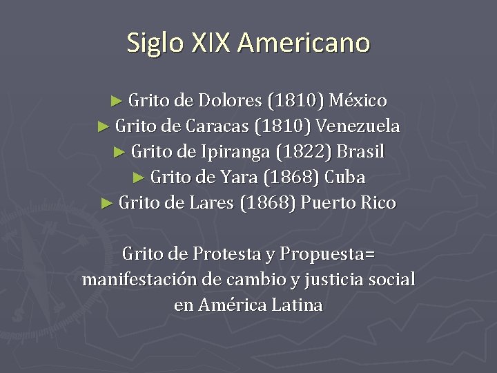 Siglo XIX Americano ► Grito de Dolores (1810) México ► Grito de Caracas (1810)