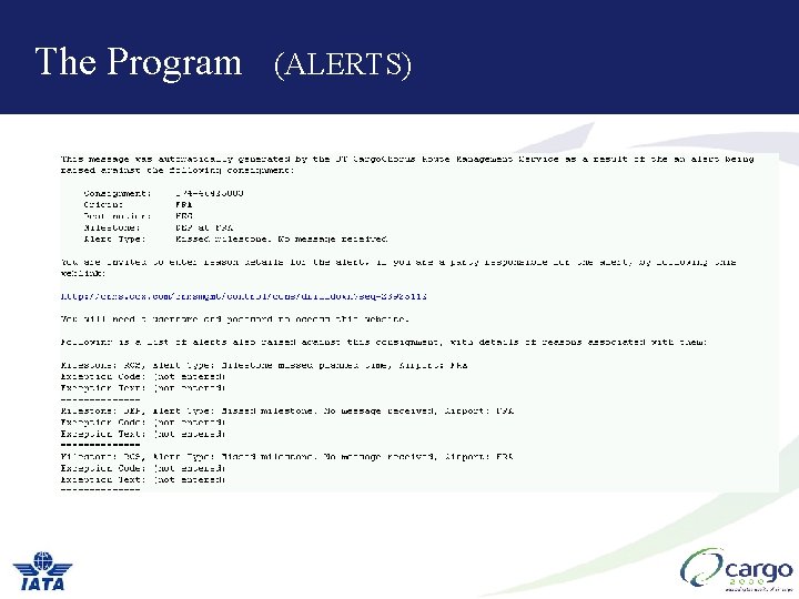 The Program (ALERTS) The Program (ALERTS)