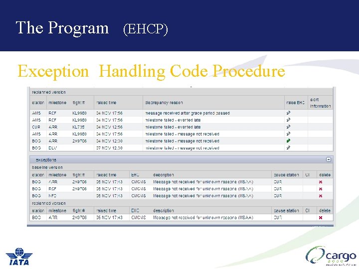 The Program (EHCP) Exception Handling Code Procedure The Program (EHCP) Exception Handling Code Procedure