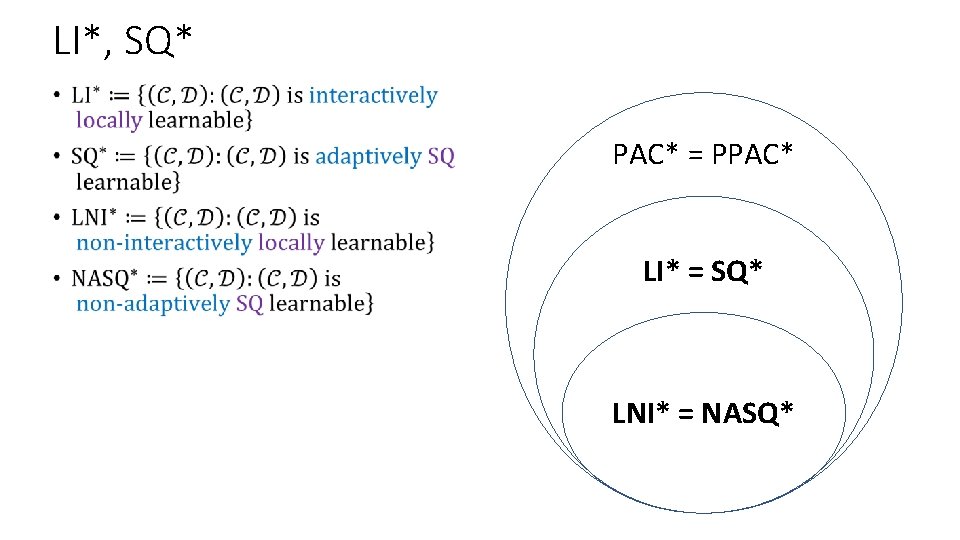 LI*, SQ* • PAC* = PPAC* LI* = SQ* LNI* = NASQ* 