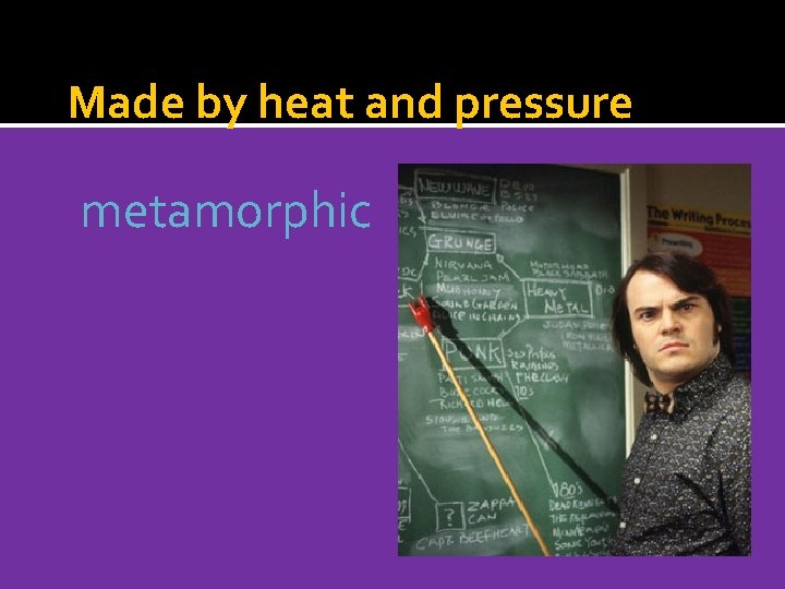 Made by heat and pressure metamorphic 