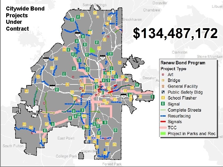 Citywide Bond Projects Under Contract 