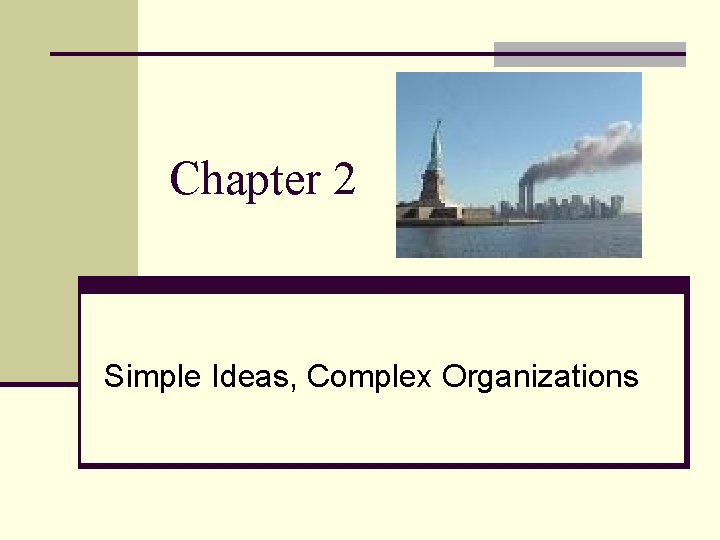 Chapter 2 Simple Ideas, Complex Organizations 