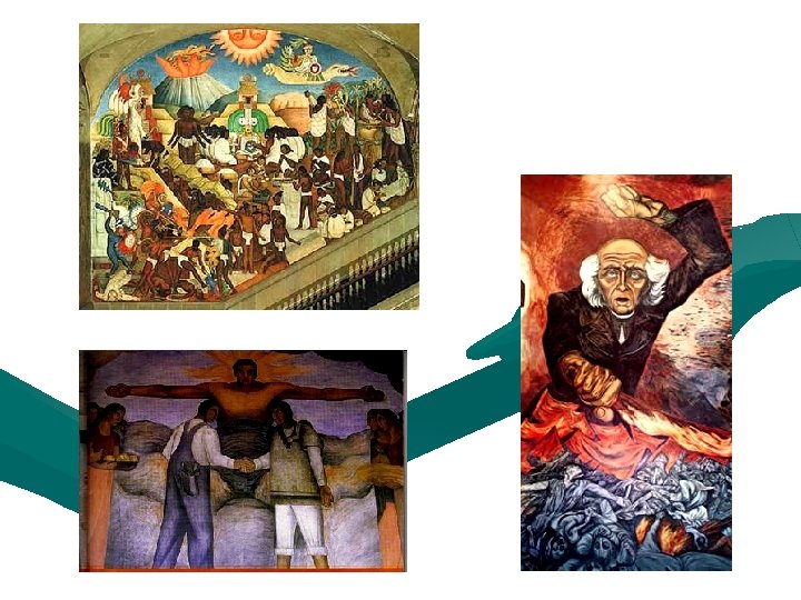 Trata de identificar los temas de estos murales 