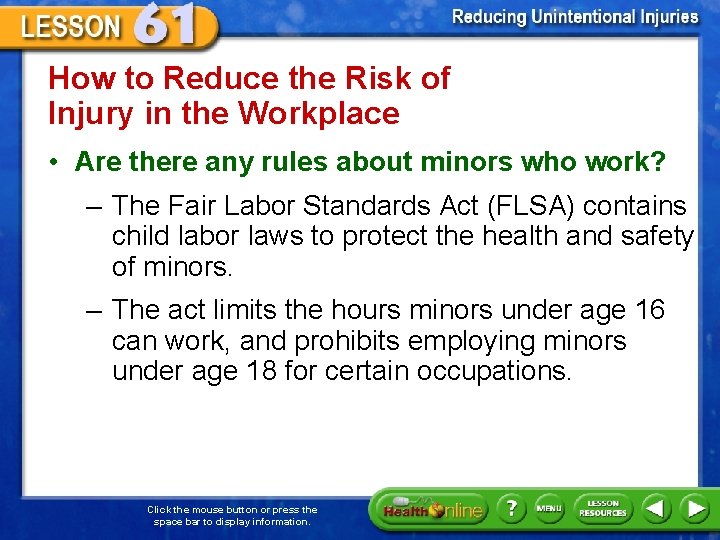 How to Reduce the Risk of Injury in the Workplace • Are there any