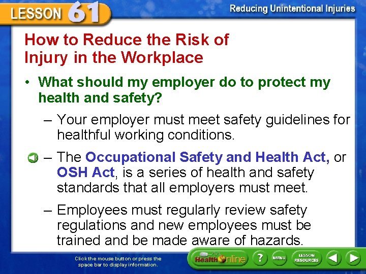 How to Reduce the Risk of Injury in the Workplace • What should my