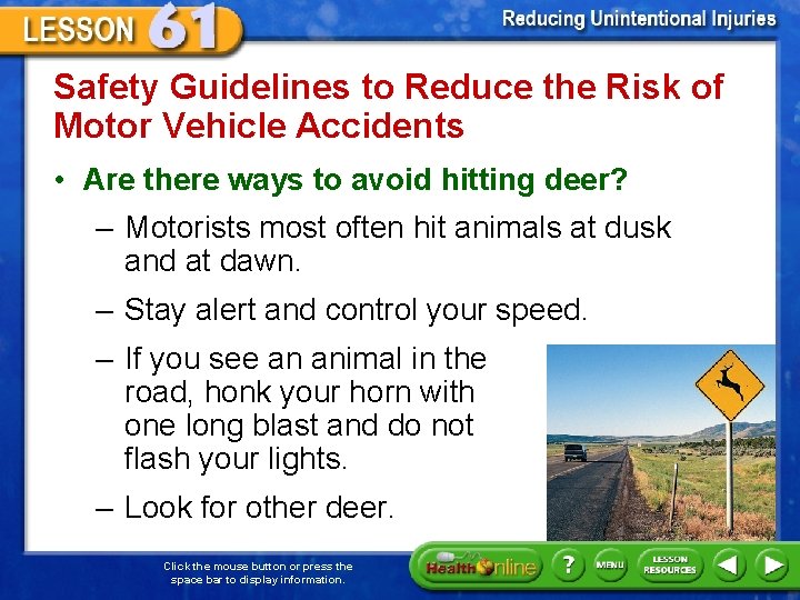 Safety Guidelines to Reduce the Risk of Motor Vehicle Accidents • Are there ways