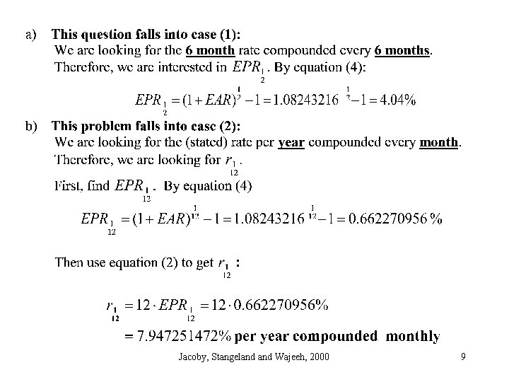 Jacoby, Stangeland Wajeeh, 2000 9 