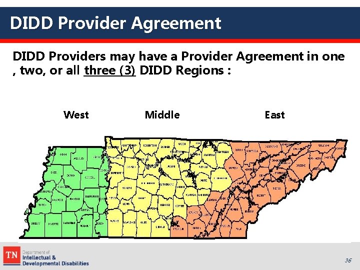 DIDD Provider Agreement DIDD Providers may have a Provider Agreement in one , two,