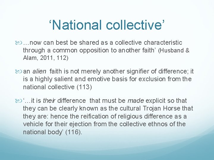 ‘National collective’ …now can best be shared as a collective characteristic through a common