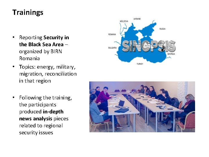 Trainings • Reporting Security in the Black Sea Area – organized by BIRN Romania