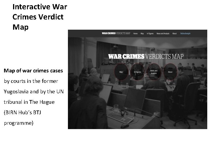 Interactive War Crimes Verdict Map of war crimes cases by courts in the former