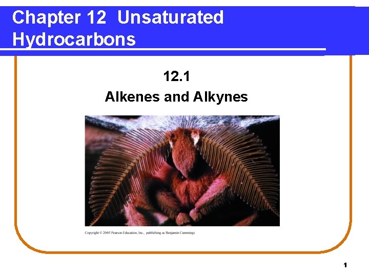 Chapter 12 Unsaturated Hydrocarbons 12. 1 Alkenes and Alkynes 1 