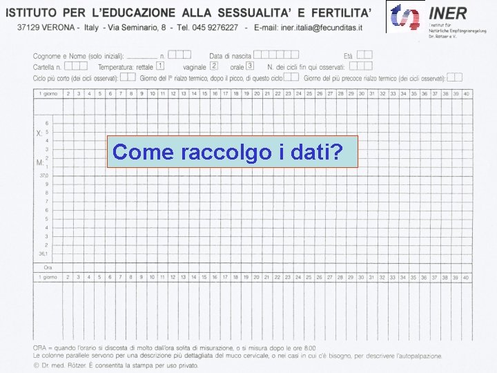 Come raccolgo i dati? 