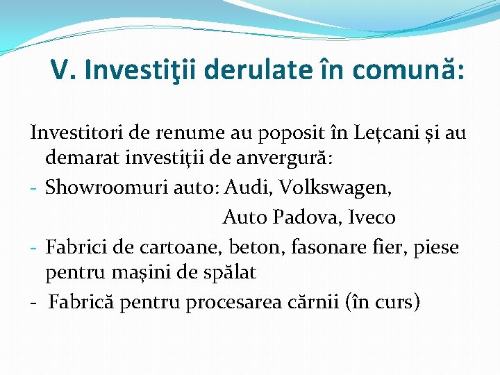 V. Investiţii derulate în comună: Investitori de renume au poposit în Leţcani şi au