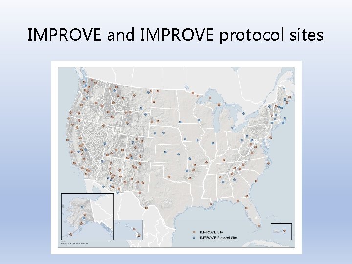 IMPROVE and IMPROVE protocol sites 