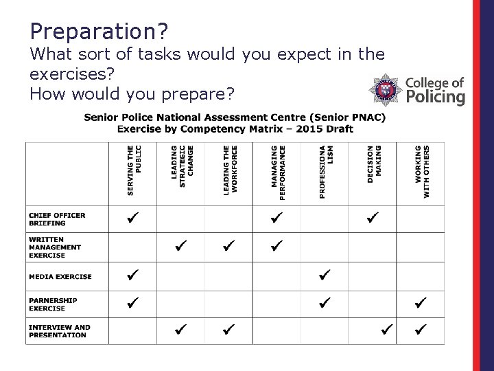 Preparation? What sort of tasks would you expect in the exercises? How would you