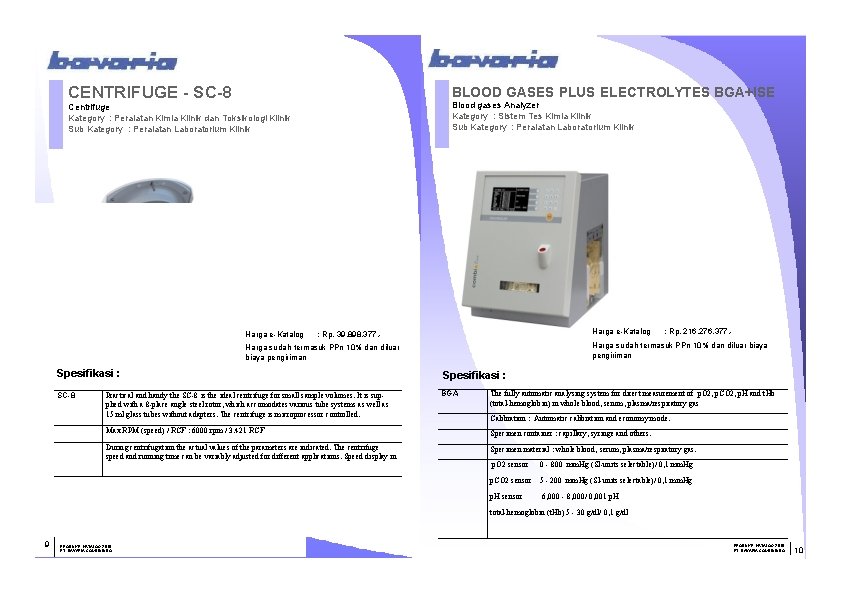 CENTRIFUGE - SC-8 BLOOD GASES PLUS ELECTROLYTES BGA+ISE Blood gases Analyzer Kategory : Sistem