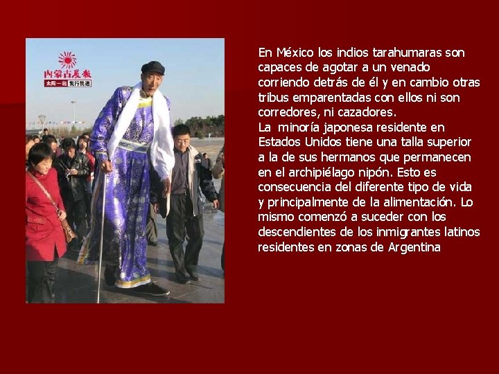 En México los indios tarahumaras son capaces de agotar a un venado corriendo detrás En México los indios tarahumaras son capaces de agotar a un venado corriendo detrás