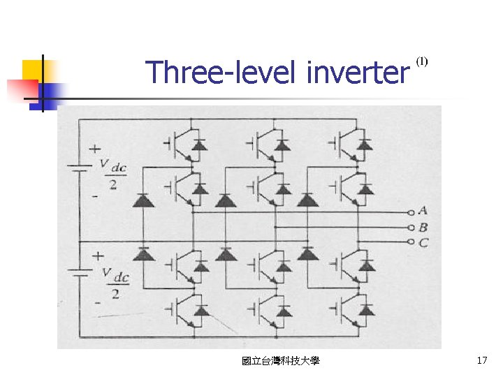 Three-level inverter 國立台灣科技大學 17 