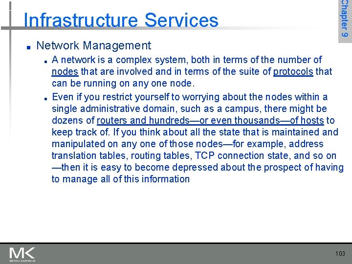 ■ Chapter 9 Infrastructure Services Network Management ■ ■ A network is a complex