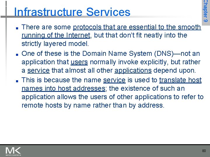 ■ ■ ■ Chapter 9 Infrastructure Services There are some protocols that are essential