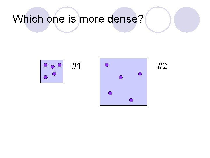 Which one is more dense? #1 #2 