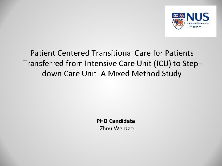 Patient Centered Transitional Care for Patients Transferred from Intensive Care Unit (ICU) to Stepdown