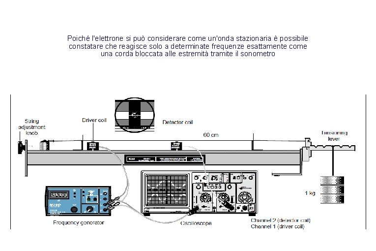 Poiché l'elettrone si può considerare come un'onda stazionaria è possibile constatare che reagisce solo