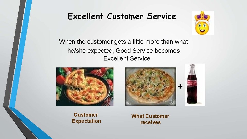 Excellent Customer Service When the customer gets a little more than what he/she expected,