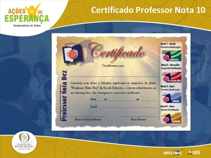 Certificado Professor Nota 10 