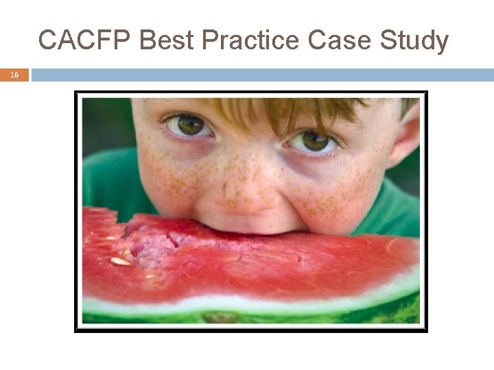 CACFP Best Practice Case Study 16 