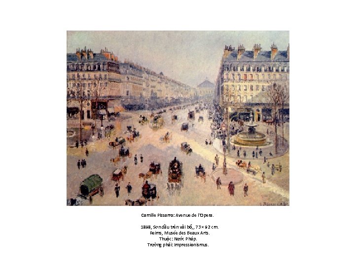 Camille Pissarro: Avenue de l'Opera. 1898, Sơn dầu trên vải bố, , 73 ×