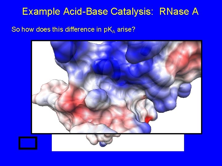 Example Acid-Base Catalysis: RNase A So how does this difference in p. KA arise?