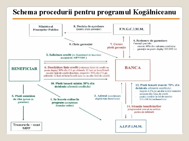 Schema procedurii pentru programul Kogălniceanu 20 