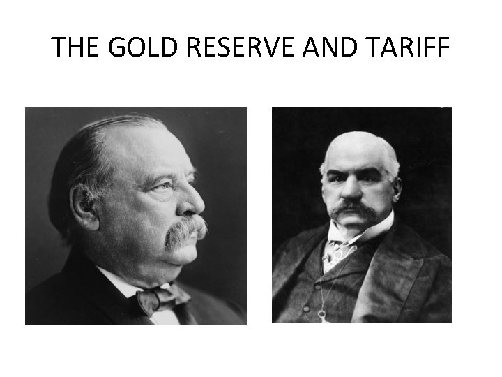 THE GOLD RESERVE AND TARIFF 