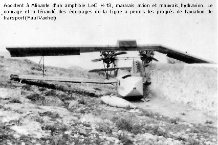 Accident à Alicante d’un amphibie Le. O H-13, mauvais avion et mauvais hydravion. Le