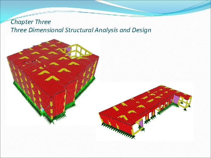 Chapter Three Dimensional Structural Analysis and Design 