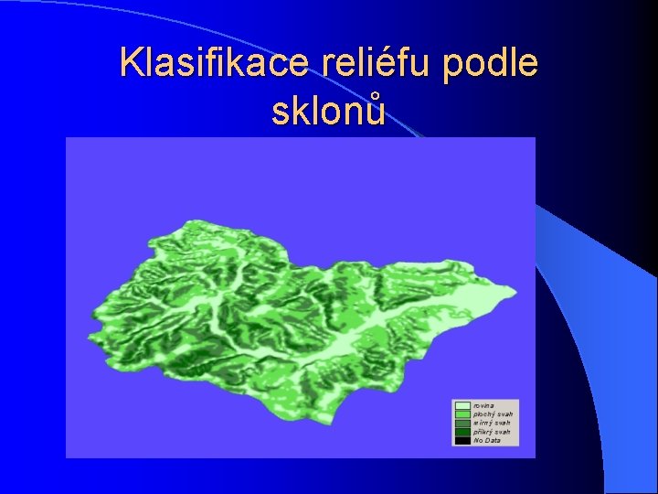 Klasifikace reliéfu podle sklonů 