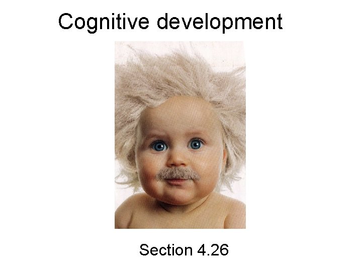 Cognitive development Section 4. 26 