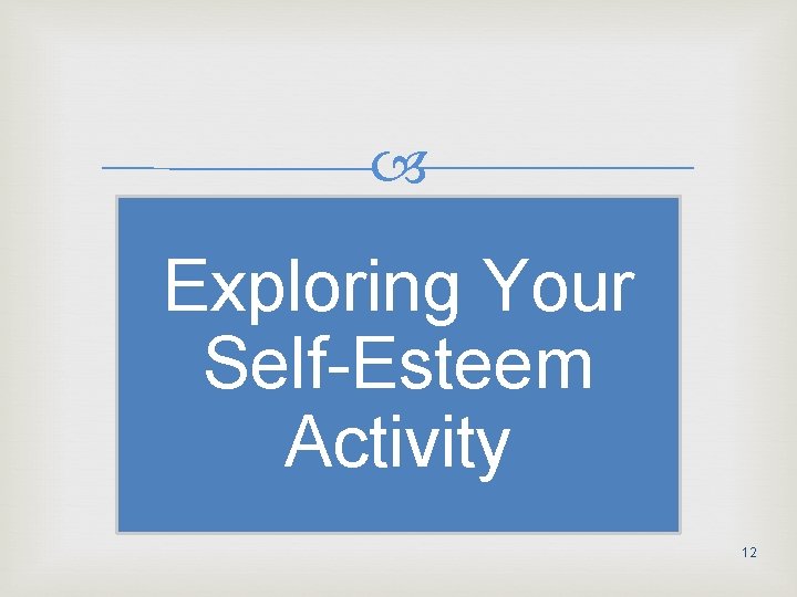  Exploring Your Self-Esteem Activity 12 