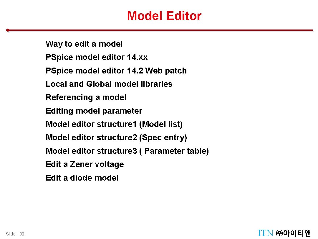 Design Management : Manager Tool Model Editor Way to edit a model PSpice model