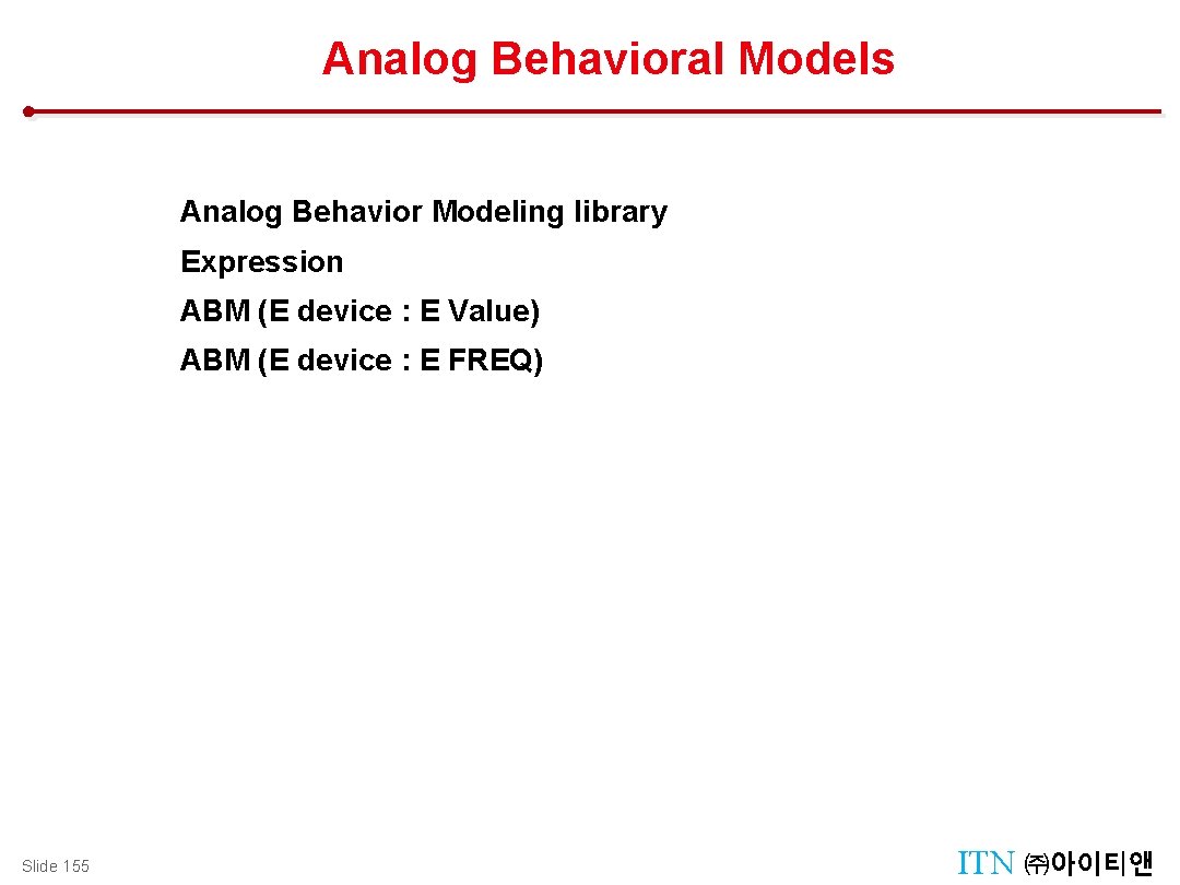 Analog Behavioral Models Design Management : Manager Tool Analog Behavior Modeling library Expression ABM