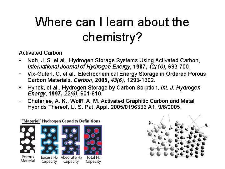 Where can I learn about the chemistry? Activated Carbon • Noh, J. S. et