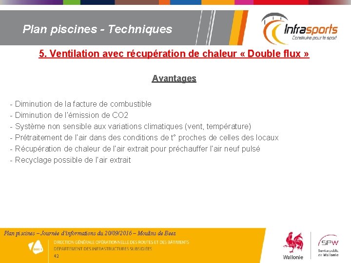 Plan piscines - Techniques 5. Ventilation avec récupération de chaleur « Double flux »