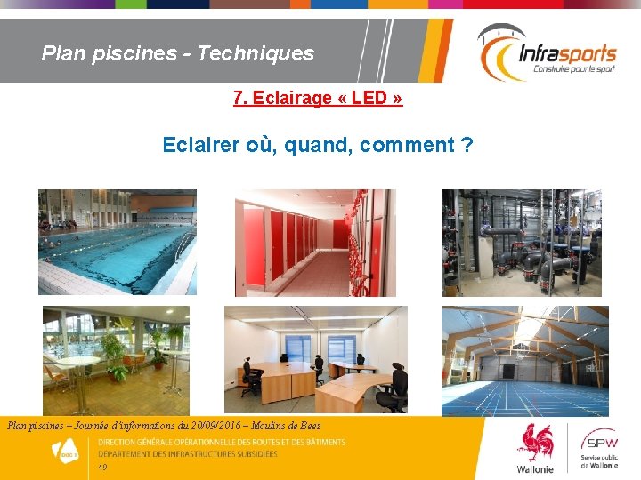 Plan piscines - Techniques 7. Eclairage « LED » Eclairer où, quand, comment ?